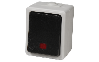 Feuchtraum Orientierungs-Schalter McPower ''Taff'', 250V~/10A, IP44, AP, grau