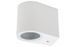 Wandleuchte McShine Oval-W weiß, IP44, 1x GU10, Aluminium Gehäuse