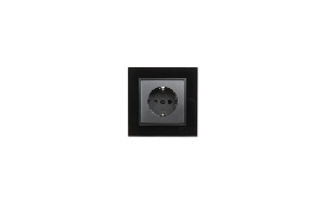 Schutzkontakt-Steckdose McPower Flair, 250V~/16A, UP, Einsteckschutz, anthrazit
