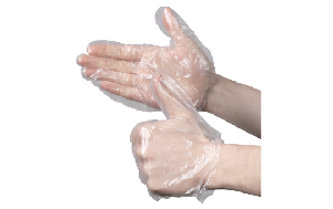 Einweghandschuhe PE,100 Stück, Größe L, transparent