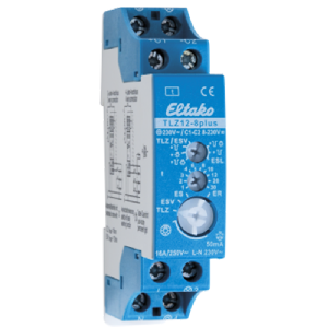 Treppenlicht-Zeitschalter Eltako TLZ12-8plus, 1 Schließer, 16A/250V AC, blau