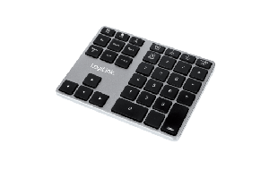 Keypad Bluetooth PRO, 35 Tasten, Aluminium, grau