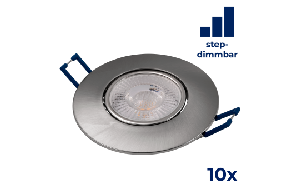 LED-Einbauleuchte McShine ''EL-313D'' 4,5W, 450lm, 3000K, step-dimmbar, 10er-Pack