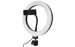 LED Ringleuchte für Smartphone, Ø20 cm, 3 Lichtfarben,