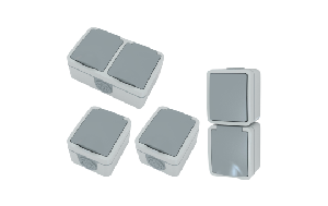 Feuchtraum Set McPower Fix Flur, 4-teilig, IP54, Steckanschluss
