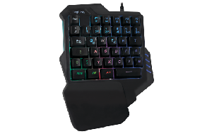 Gaming Tastatur, Einhand Keyboard, schwarz, LED Beleuchtung