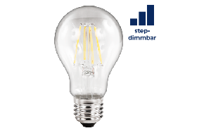 LED Filament Glühlampe McShine Filed, E27, 6W, 620lm, warmweiß, step-dimmbar