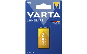 E-Block Batterie VARTA ''LONGLIFE'' Alkaline, 1,5 V, 6LR61, 1er-Blister