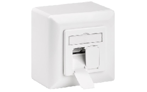 Netzwerkdose, Aufputz, CAT 6, 2x RJ45