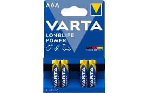 Micro-Batterie VARTA ''Longlife Power'' 1,5 V, LR03, Typ AAA, 4er-Blister