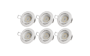 LED Einbauleuchte McShine ''intense'' 5W, 400lm, weiß, 6er-Pack