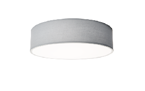 Deckenleuchte EINLICHT Fabric für 2x E27, Ø38cm, Blaugrau, Stoffschrim