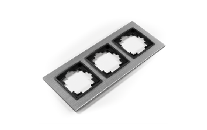 Rahmen McPower Flair, 3-fach, silbernes Aluminium