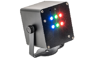 LED-Strobe-Effekt IBIZA TINYLED-RGB-STROBE, akkubetrieben, 6x 1W RGB LED