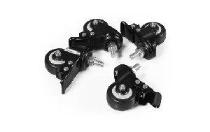 Tischrollen imstande, 4er-Set, schwarz, Tragkraft je 50kg