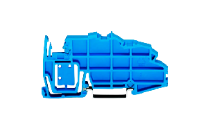 Sammelschienenträger WAGO, Endklammerfunktion, ausbrechbare Trennplatte, 7,5mm