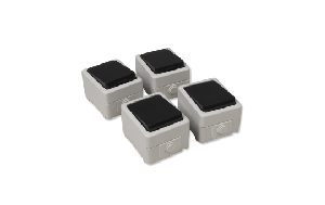 Feuchtraum Set McPower Taff Flur 4-teilig, grau, IP44