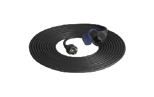 Netzkabel Schutzkontakt-Verlängerung, 10m, IP44, schwarz