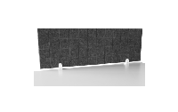 Trennwand-Set imstande, 1x Akustik-Trennwand 120x40cm, 1x. Clip, weiß, 2er-Pack