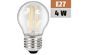 LED Filament Tropfenlampe McShine &#039;&#039;Filed&#039;&#039;, E27, 4W, 490lm, warmweiß, klar