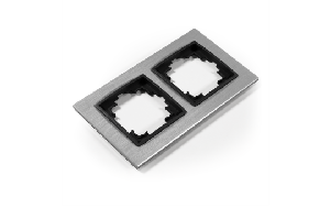 Rahmen McPower Flair, 2-fach, silbernes Aluminium