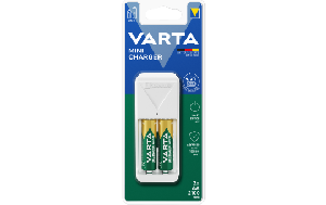 Mini Universal-Ladegerät VARTA, inkl. 2x Mignon Akku Typ AA, Akku NiMH, 2100mAh