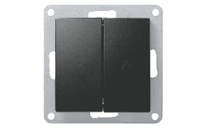 Jalousie-Taster McPower &#039;&#039;Flair&#039;&#039;, Hoch und Runter, 250V~/10A, UP, matt schwarz
