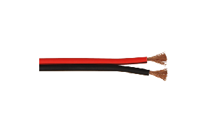 Lautsprecherkabel 10m-Ring, 2x0,75mm, schwarz/rot
