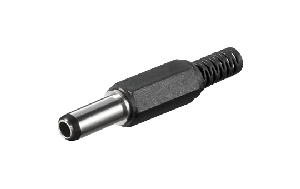 DC-Stecker mit Knickschutz, 2,5x5,5mm, Schaftlänge 14mm
