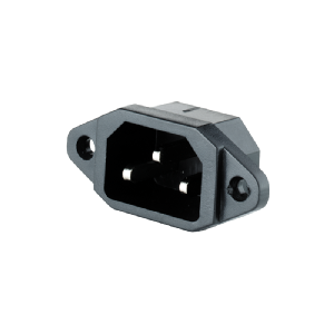 Kaltgeräte-Einbaustecker, 3-pins IEC panel, Lötansschluss