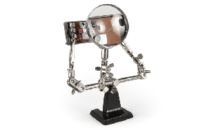 Dritte Hand mit Lupe McPower, 2,5-fache Vergrößerung, 60mm Linse