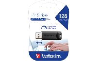 USB 3.2 Stick Verbatim, 128GB Speicher, PinStripe, Typ-A, Schiebemechanismus