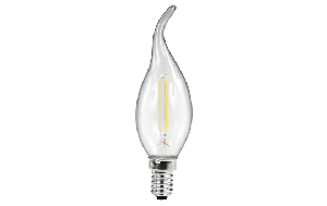 LED Filament Kerzenlampe Windstoß McShine, E14, 4W, 490lm, warmweiß, klar