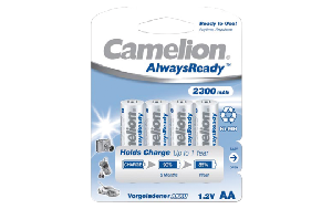 Mignon-Akku CAMELION ''AlwaysReady'', NiMH, 2.300mAh, Typ AA, 4er-Blister