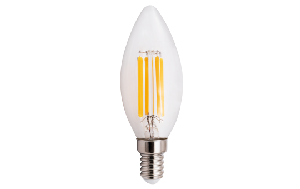 LED Filament Kerzenlampe McShine ''Filed'', E14, 6W, 820 lm, warmweiß, klar