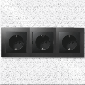 Steckdosen Set McPower Flair Beginner 3S Profi, matt schwarz