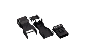 Stecker mit Zugentlastungsgehäuse WAGO, 5-polig, schwarz, 1,5mm²