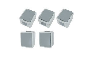 Feuchtraum Set McPower Fix Starter, 8-teilig, IP54, Steckanschluss