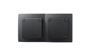 Steckdosen Set McPower Flair &#039;&#039;Beginner 2S-IP44&#039;&#039;, 3-teilig, anthrazit, IP44