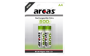 Mignon-Akku NiMH 1,2V, 800mAh, NiMh, Typ AA, 2er-Blister