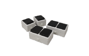Feuchtraum Set McPower ''Taff Waschraum'' 4-teilig, grau, IP44