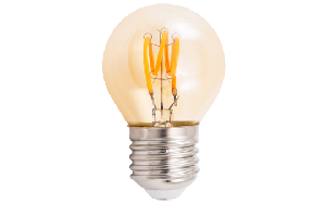 LED Filament Tropfenlampe McShine ''Retro'' E27, 1W, 90lm, warmweiß, goldenes Glas