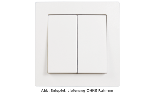 Serien-Schalter McPower Flair, 2-fach, 250V~/10A, UP, weiß