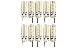 LED-Stiftsockellampe McShine Silicia, G4, 1,5W, 120lm, warmweiß, 10er-Pack