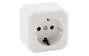Schutzkontakt-Steckdose McPower Finery, 250V/16A, AP, Einsteckschutz, weiß