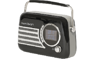 Retro-Radio MADISON ''FREESOUND-VR40BK-DAB'', Bluetooth, DAB, FM, schwarz