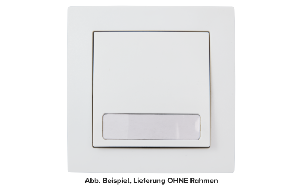 Taster McPower Flair mit Namensschild, 250V~/10A, UP, weiß