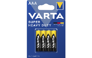 Micro-Batterie VARTA Super Heavy Duty Zink-Kohle, Typ AAA, R03, 1,5V, 4er-Pack
