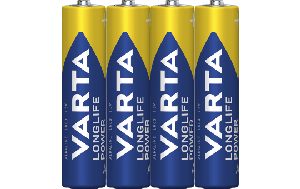 Micro-Batterie VARTA "Longlife Power" Alkaline, Typ AAA, LR03, 1,5V, 4er Pack