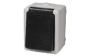 Feuchtraum Steckdose McPower Taff, 250V~/16A, IP44, AP, grau